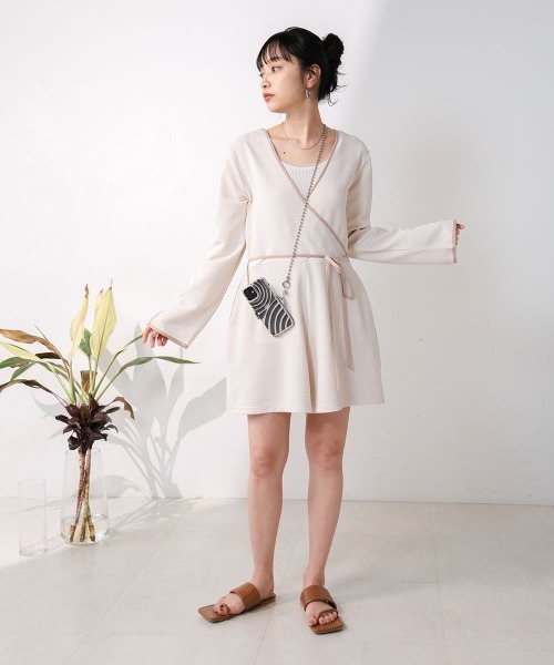 Bab（バブ）の「前後2WAYラッシュガードオールインワン（つなぎ/オールインワン・レディース・アイボリー/ベージュ・M/L）」の9枚目の写真