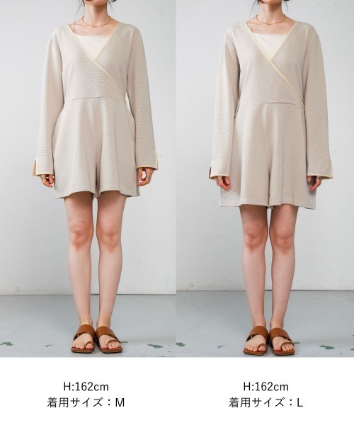 Bab（バブ）の「前後2WAYラッシュガードオールインワン（つなぎ/オールインワン・レディース・アイボリー/ベージュ・M/L）」の11枚目の写真