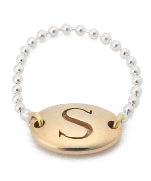 BEAMS BOY（ビームスボーイ）の「BEAMS BOY / ブラス アルファベット チェーン リング（リング・レディース・その他1/その他2/その他3/その他4/その他5・3/5）」の6枚目の写真