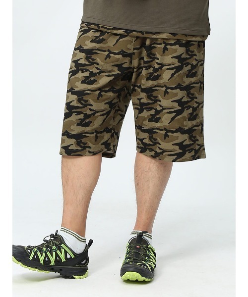 B&T CLUB（ビーティークラブ）の「B＆T CLUB 快ラクWEAR ハーフパンツ ストレッチ ワッフル総柄 ウエストゴム 大きいサイズ メンズ（その他パンツ・メンズ・ブラック×ホワイト/カモフラージュ/ホワイト×ブラック/インディゴブルー・X4(8L～9L)/X2(4L～5L)/X1(3L～4L)/X5(9L～10L)/X3(6L～7L)）」の12枚目の写真