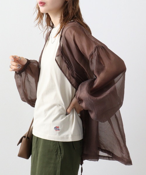 JEMORGAN（ジェーイーモーガン）の「JEMORGAN 天竺 刺繍入りノースリーブ（タンクトップ・レディース・ブラック/チャコール/ベージュ/ホワイト・F）」の16枚目の写真