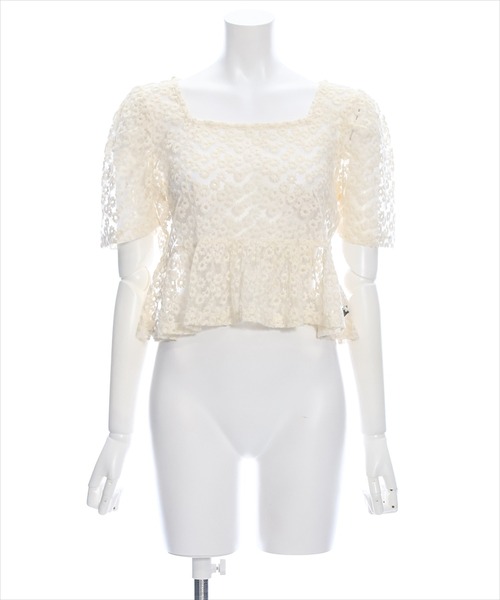 clear（クリア）の「バックリボンパフスリーブレースブラウス［花柄 フェミニン シースルー］≪再入荷≫（シャツ/ブラウス・レディース・サックスブルー/ピンクベージュ/ライトベージュ・F）」の20枚目の写真