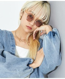 Settimissimo | UVカットクリアフレームウェリントンサングラス(サングラス)