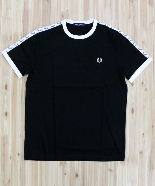 FRED PERRY(フレッドペリー)の「テープ付きリンガーTシャツ TAPED RINGER T-SHIRT(Tシャツ/カットソー・メンズ・ホワイト/ブラック・L/M)」の12枚目の写真
