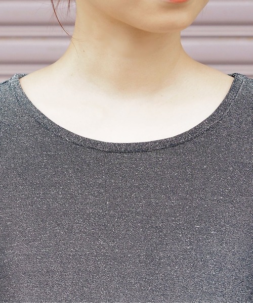 tiptop(ティップトップ)の「脇ドロストラメTシャツ(Tシャツ/カットソー・レディース・ブラック系その他/グレー/ブラック/アイボリー・FREE)」の17枚目の写真