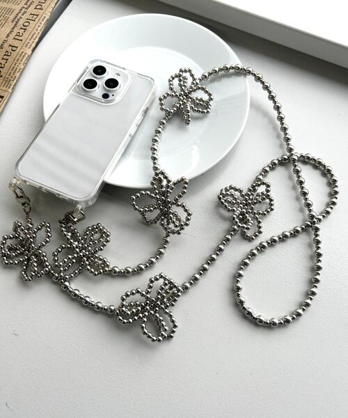 WEGO(ウィゴー)の「WEGO/フラワーモチーフビーズストラップ(スマホグッズ・レディース・その他2/その他1・FREE)」の1枚目の写真