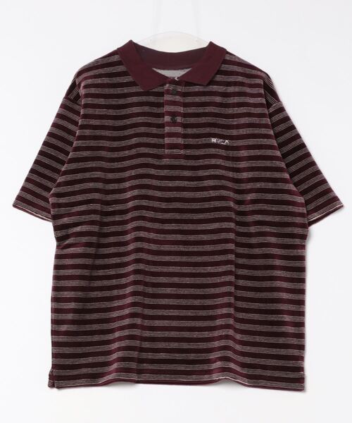 RVCA（ルーカ）の「RVCA メンズ VELOR WIDE POLO SHIRTS ポロシャツ 【2024年夏モデル】/ルーカベロアボーダーポロシャツ（ポロシャツ・メンズ・ネイビー/レッド系その他・MEDIUM/LARGE/SMALL）」の11枚目の写真