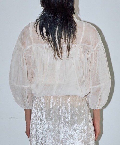 LIENCOEUR（リアンクール）の「シアーバルーンブラウス（キャミSET）（シャツ/ブラウス・レディース・ベージュ/ブラック・FREE）」の21枚目の写真