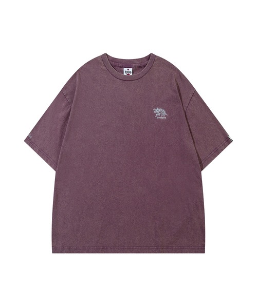 HOOK(フック)の「HOOK -original- 恐竜刺繍ウォッシュ半袖TEE (SS)(Tシャツ/カットソー・メンズ・ブラック/パープル/ブラウン/ライトグリーン・M/L/XL)」の5枚目の写真