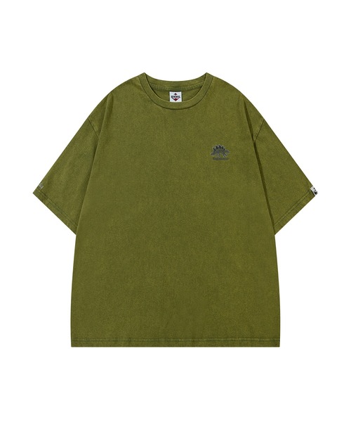 HOOK(フック)の「HOOK -original- 恐竜刺繍ウォッシュ半袖TEE (SS)(Tシャツ/カットソー・メンズ・ブラック/パープル/ブラウン/ライトグリーン・M/L/XL)」の7枚目の写真