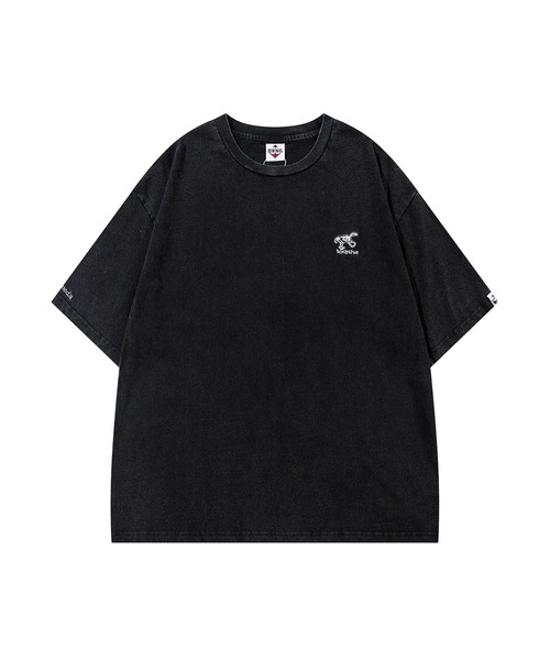 HOOK(フック)の「HOOK -original- 恐竜刺繍ウォッシュ半袖TEE (SS)(Tシャツ/カットソー・メンズ・ブラック/パープル/ブラウン/ライトグリーン・M/L/XL)」の11枚目の写真