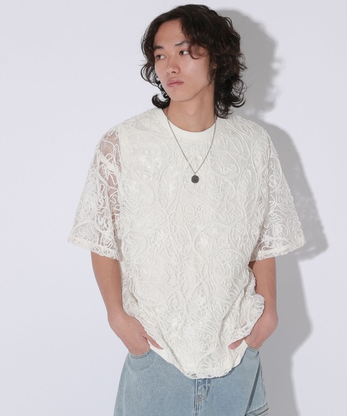 Anui（アニュイ）の「【UNISEX】3Dレースプルオーバー（Tシャツ/カットソー・レディース・ブラック/オフホワイト・MEDIUM）」の12枚目の写真