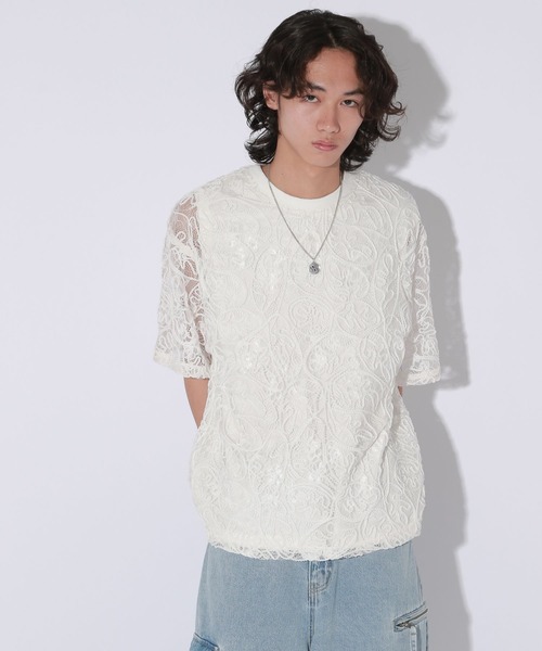 Anui（アニュイ）の「【UNISEX】3Dレースプルオーバー（Tシャツ/カットソー・レディース・ブラック/オフホワイト・MEDIUM）」の11枚目の写真