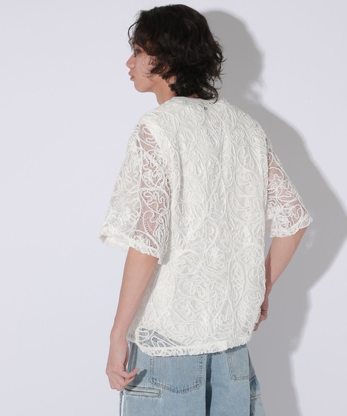 Anui（アニュイ）の「【UNISEX】3Dレースプルオーバー（Tシャツ/カットソー・レディース・ブラック/オフホワイト・MEDIUM）」の9枚目の写真