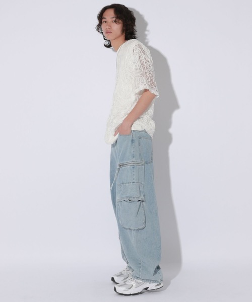 Anui（アニュイ）の「【UNISEX】3Dレースプルオーバー（Tシャツ/カットソー・レディース・ブラック/オフホワイト・MEDIUM）」の7枚目の写真