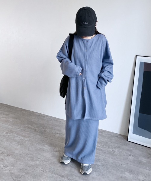 美品　THIRD MAGAZINEワッフルロングスカート セール】ワッフルロングスカート（スカート）｜reca（レカ）の