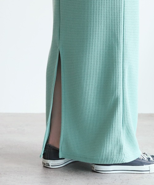 reca（レカ）の「ワッフルロングスカート（スカート・レディース・ブラック/グリーン/ベージュ/グリーン系その他/ブルー系/モカ・M/L）」の19枚目の写真