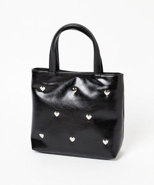 スタッズ ブラック パーティーバッグ LOWRYS FARM（ローリーズファーム）の「スタッズMINIBAG 127781