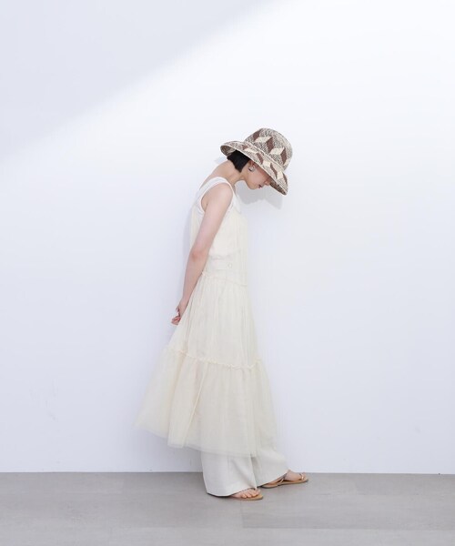 N.（N. Natural Beauty Basic）（エヌエヌナチュラルビューティーベーシック）の「◆チュールティアードキャミワンピース（ワンピース・レディース・クリーム/ブラック・MEDIUM）」の15枚目の写真