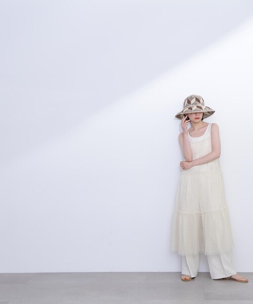 N.（N. Natural Beauty Basic）（エヌエヌナチュラルビューティーベーシック）の「◆チュールティアードキャミワンピース（ワンピース・レディース・クリーム/ブラック・MEDIUM）」の21枚目の写真