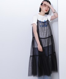 N.（N. Natural Beauty Basic） | ◆チュールティアードキャミワンピース(ワンピース)