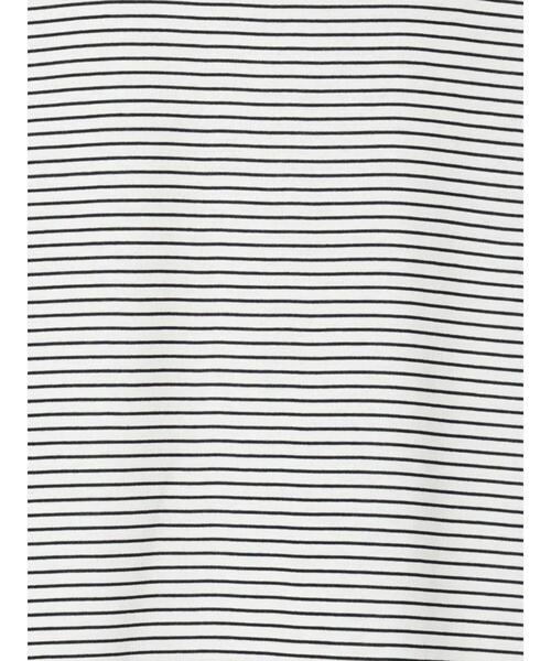 Lugnoncure（ルノンキュール）の「【接触冷感】細ボーダーTシャツ（Tシャツ/カットソー・レディース・ブラック/ベージュ/オフホワイト・F）」の14枚目の写真