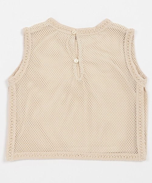 petit main(プティマイン)の「花モチーフメッシュタンク(タンクトップ・キッズ・アイボリー/モカ・S/M/L)」の7枚目の写真