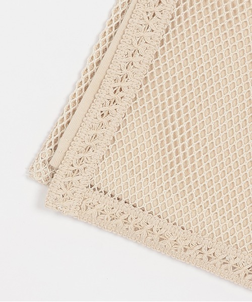 petit main(プティマイン)の「花モチーフメッシュタンク(タンクトップ・キッズ・アイボリー/モカ・S/M/L)」の4枚目の写真