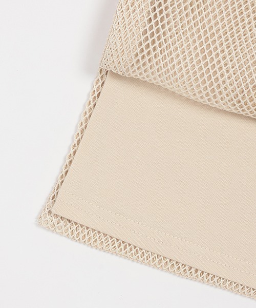 petit main(プティマイン)の「花モチーフメッシュタンク(タンクトップ・キッズ・アイボリー/モカ・S/M/L)」の12枚目の写真