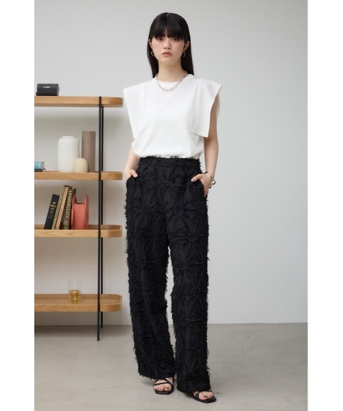 AZUL by moussy（アズールバイマウジー）の「パネルスリーブカットトップス（Tシャツ/カットソー・レディース・ブラック/オフホワイト/カーキ/ブルー・SMALL/MEDIUM）」の8枚目の写真