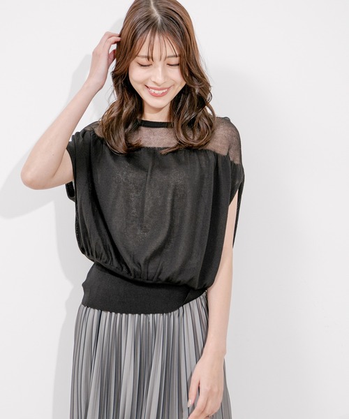 Jayro（ジャイロ）の「ニットベスト（ベスト・レディース・チャコールグレー/ブルー/ブラック/グリーン/オレンジ・M）」の6枚目の写真