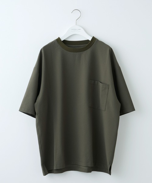 セール】ストレッチシアサッカーリンガーTee(セットアップ対応