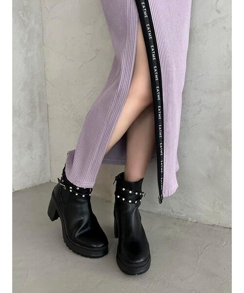 EATME(イートミー)の「バイカラータイトスカート(セットアップ可能)(スカート・レディース・アイボリー/ブラック/ラベンダー/グレー・FREE)」の20枚目の写真