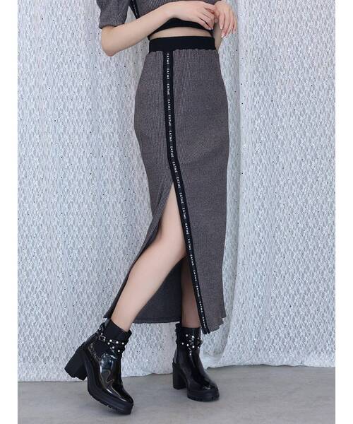 EATME(イートミー)の「バイカラータイトスカート(セットアップ可能)(スカート・レディース・アイボリー/ブラック/ラベンダー/グレー・FREE)」の22枚目の写真