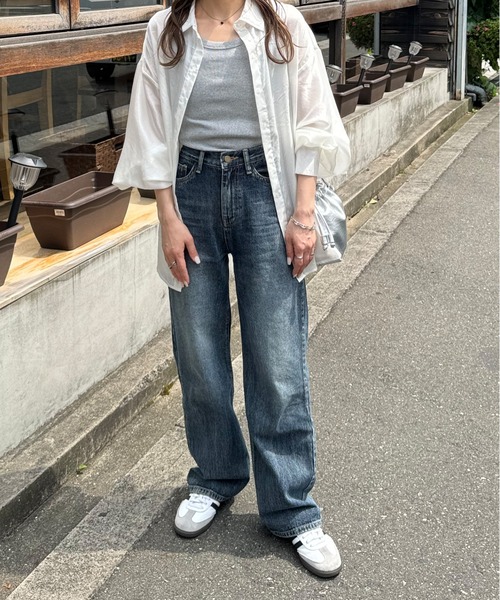 LE MORE(リモア)の「ワッシャールーズラメシアーシャツ(シャツ/ブラウス・レディース・ピンク/ホワイト/ブラック・FREE)」の16枚目の写真