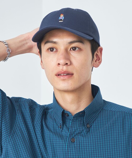 green label relaxing（グリーンレーベルリラクシング）の「【別注】＜ROSTER BEAR＞GLR 刺しゅう キャップ（キャップ・メンズ・ネイビー/ブラック/ダークグリーン/ナチュラル・FREE）」の4枚目の写真