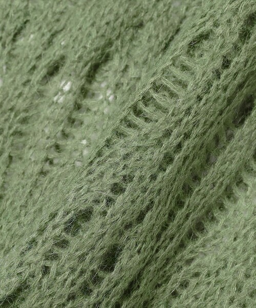 BEAMS（ビームス）の「3ゲージ クロシェ クルーネック ニット（ニット/セーター・メンズ・ブラック/ナチュラル/オリーブ・SMALL/LARGE/MEDIUM）」の19枚目の写真