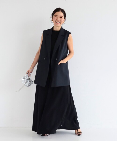 Demi-Luxe BEAMS(デミルクス ビームス)の「Demi-Luxe BEAMS / ドライツイル 2ボタン ジレ(ベスト・レディース・ブラウン/ネイビー・36/38)」の9枚目の写真