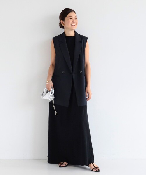 Demi-Luxe BEAMS(デミルクス ビームス)の「Demi-Luxe BEAMS / ドライツイル 2ボタン ジレ(ベスト・レディース・ブラウン/ネイビー・36/38)」の12枚目の写真
