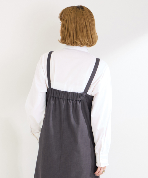 B.C STOCK(ベーセーストック)の「スタンドフリルブラウス(シャツ/ブラウス・レディース・ネイビー/ブラック/ホワイト/ブラック系その他・FREE)」の9枚目の写真
