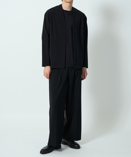 STUDIOUS（ステュディオス）の「【STUDIOUS×UNITED TOKYO】 DRY AIR WIDE SLACKS　防シワ/伸縮性/セットアップ着用可能（スラックス・メンズ・ダークグレー/ブラック・1/2）」の4枚目の写真