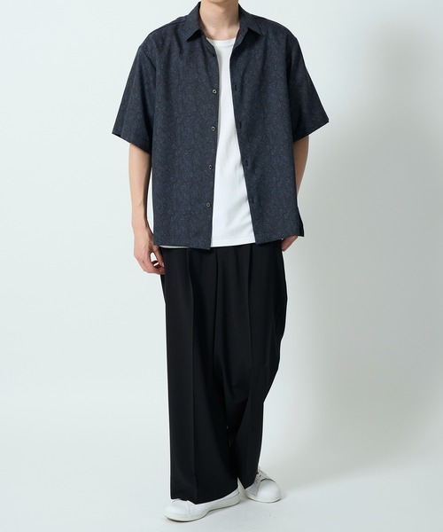 STUDIOUS（ステュディオス）の「【STUDIOUS×UNITED TOKYO】 DRY AIR WIDE SLACKS　防シワ/伸縮性/セットアップ着用可能（スラックス・メンズ・ダークグレー/ブラック・1/2）」の3枚目の写真