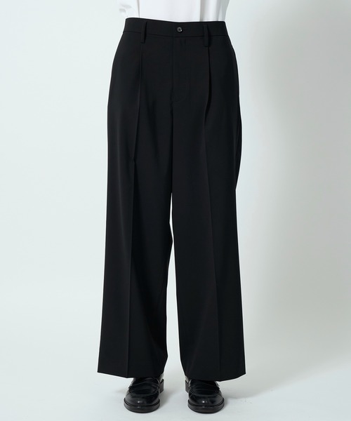 STUDIOUS（ステュディオス）の「【STUDIOUS×UNITED TOKYO】 DRY AIR WIDE SLACKS　防シワ/伸縮性/セットアップ着用可能（スラックス・メンズ・ダークグレー/ブラック・1/2）」の5枚目の写真