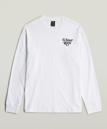 G-STAR | FOXY CHEST BOXY T-SHIRT/グラフィックロゴオーバーサイズロングスリーブT(Tシャツ/カットソー)