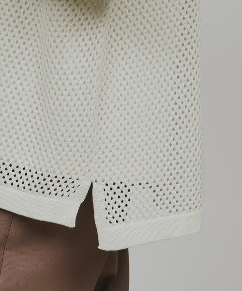 tk.TAKEO KIKUCHI(ティーケータケオキクチ)の「透かし編みニットシャツ(シャツ/ブラウス・メンズ・ブルー系その他/ブラック/オフホワイト・02/03)」の11枚目の写真