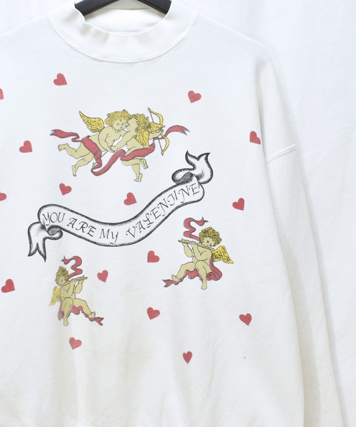 【ヴィンテージ古着】90's~ YOU ARE MY VALENTINE ハイネック スウェット（スウェット）｜VINTAGE（ヴィンテージ）