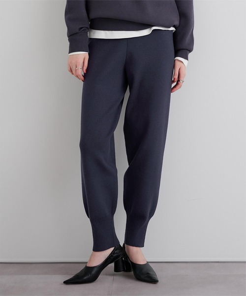 UR'S（ユアーズ）の「ニットジョガーパンツ（その他パンツ・レディース・ホワイト/杢グレー/ブラック/ネイビー・S/M/L/XL）」の4枚目の写真