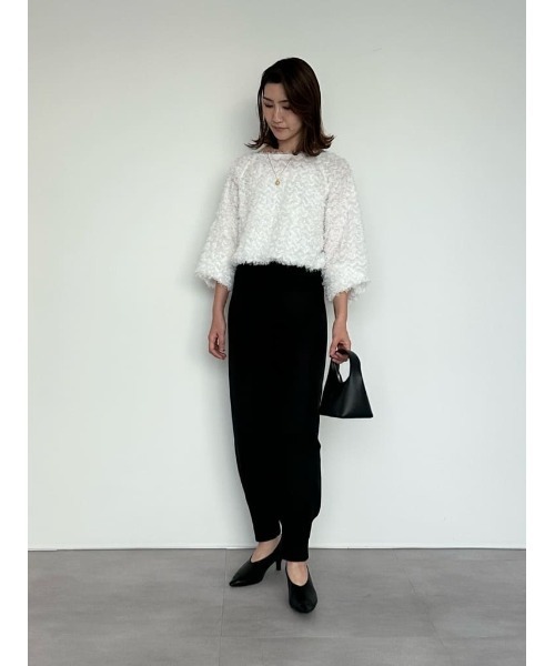 UR'S（ユアーズ）の「ニットジョガーパンツ（その他パンツ・レディース・ホワイト/杢グレー/ブラック/ネイビー・S/M/L/XL）」の5枚目の写真