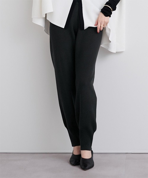 UR'S（ユアーズ）の「ニットジョガーパンツ（その他パンツ・レディース・ホワイト/杢グレー/ブラック/ネイビー・S/M/L/XL）」の8枚目の写真