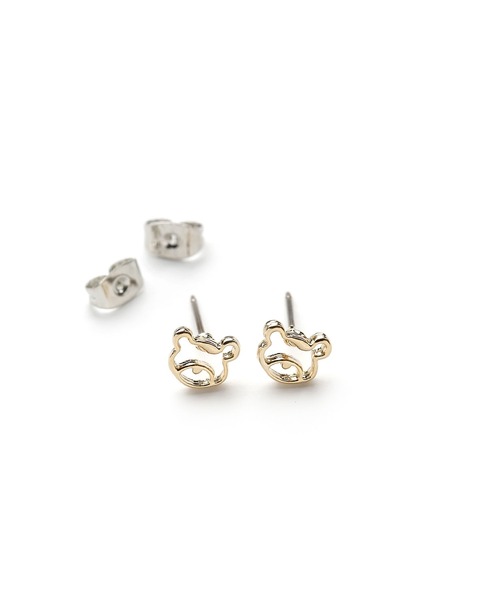 colleca la（コレカラ）の「ねことくまのピアス（ピアス（両耳用）・レディース・シルバー系1/シルバー系2/ゴールド系1/ゴールド系2・FREE）」の11枚目の写真